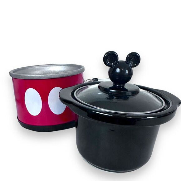 Mickey Mini Mouse Crockpot Dipper Mini Size 20 Oz. Stoneware Icon Ears Disney - Picture 9 of 10